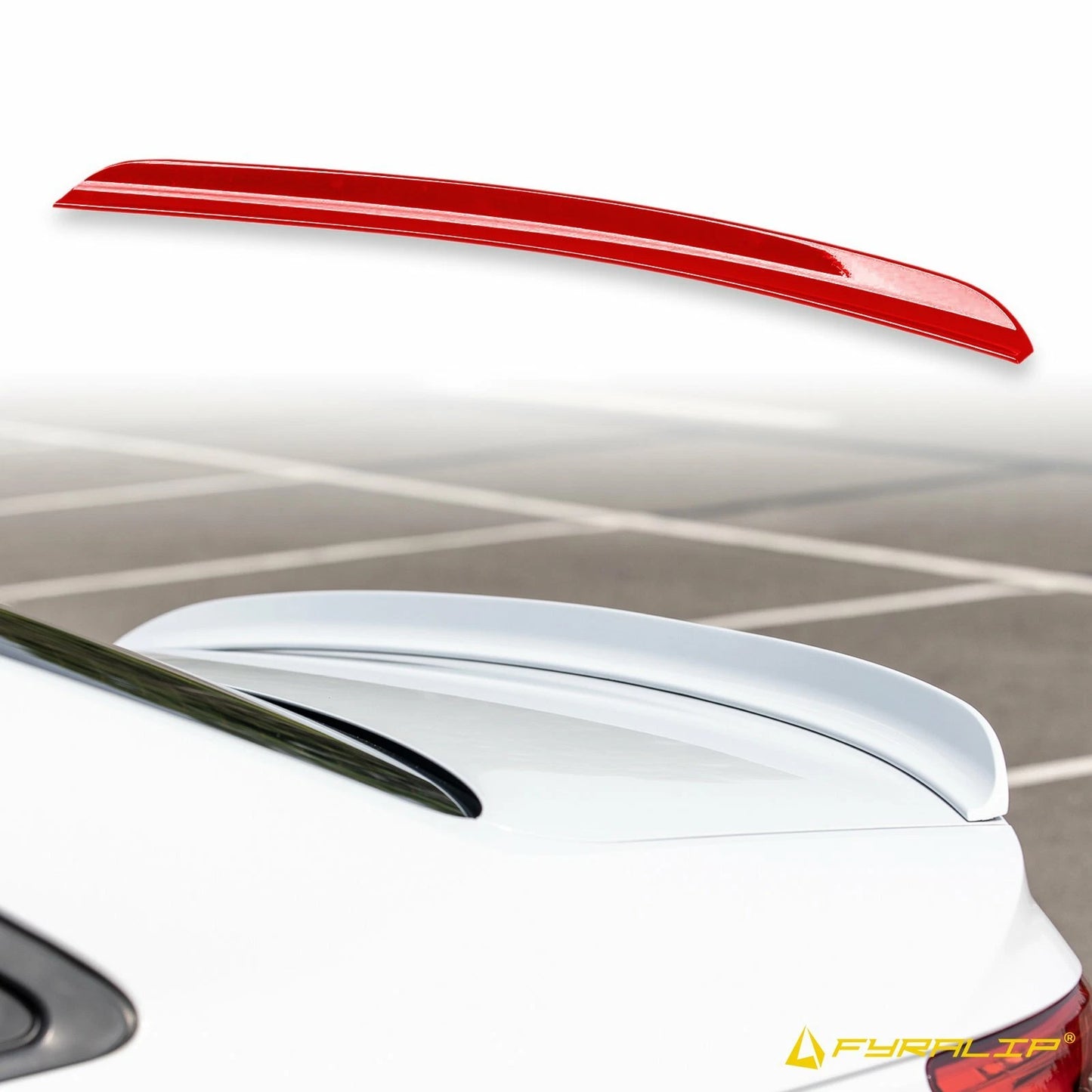 Boot Lip Spoiler for Audi A4 B7 (2006-2008) Red LZ3M