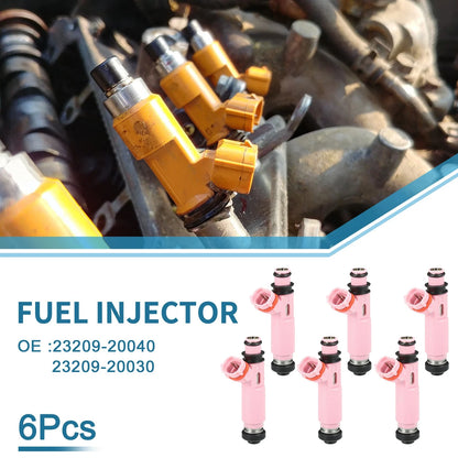 6 Pcs Fuel Injector for Toyota Highlander Hybrid (2006–2010)