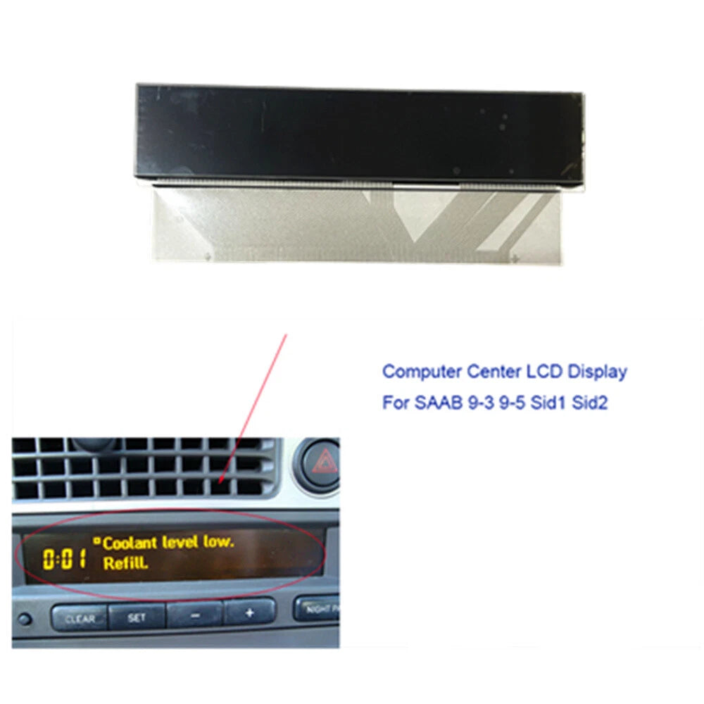 LCD Screen Display for SAAB 9-3 9-5 Sid1 Sid2 Pixel Repair (2003-2012)