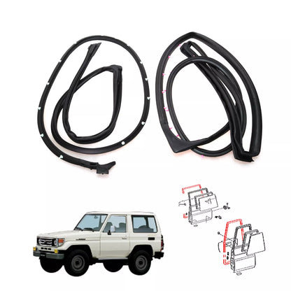 RR Door Weatherstrip Set for Toyota Land Cruiser Hardtop 1990-2021