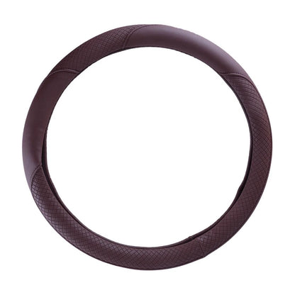 15" Universal PU Leather Car Steering Wheel Cover for Auto Accessory