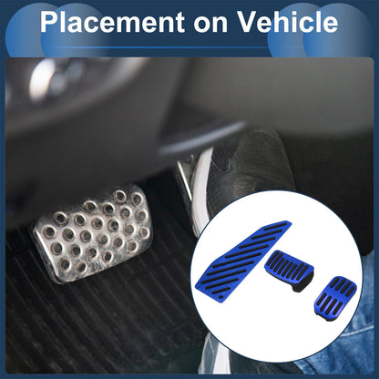 3 Pcs Automatic Foot Accelerator Pedal Covers for Toyota Corolla Cross Blue