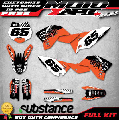 KTM 65 Custom Graphics HUSH Style Full Sticker Decals (2009-2015)