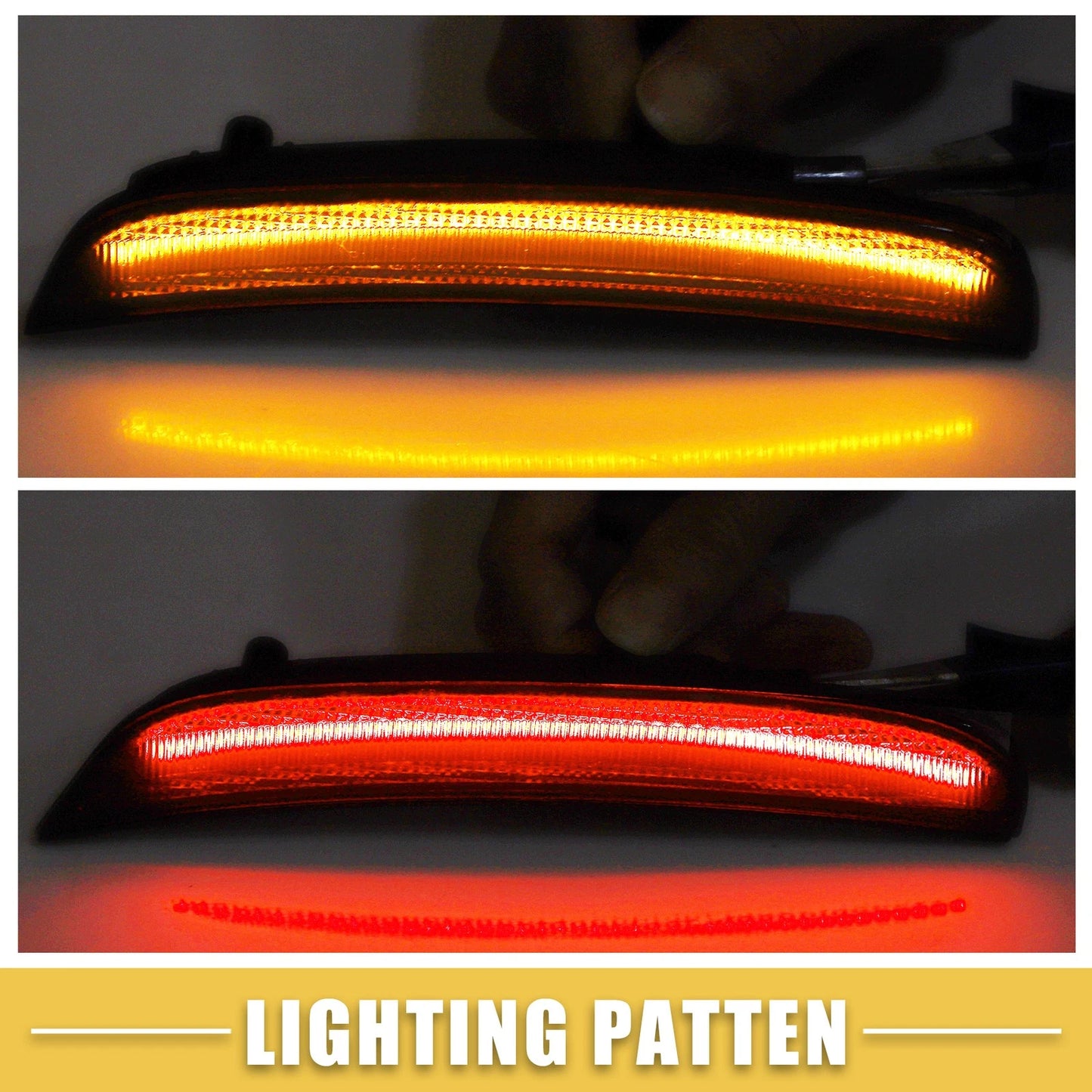 Front & Rear LED Amber/Red Side Marker Lights for Dodge