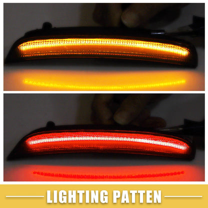 Front & Rear LED Amber/Red Side Marker Lights for Dodge