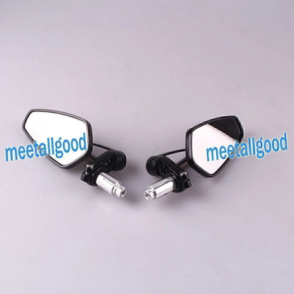 Set of 2 Universal Fit 7/8" Handlebar End Rear View Mirrors for Motorcycles