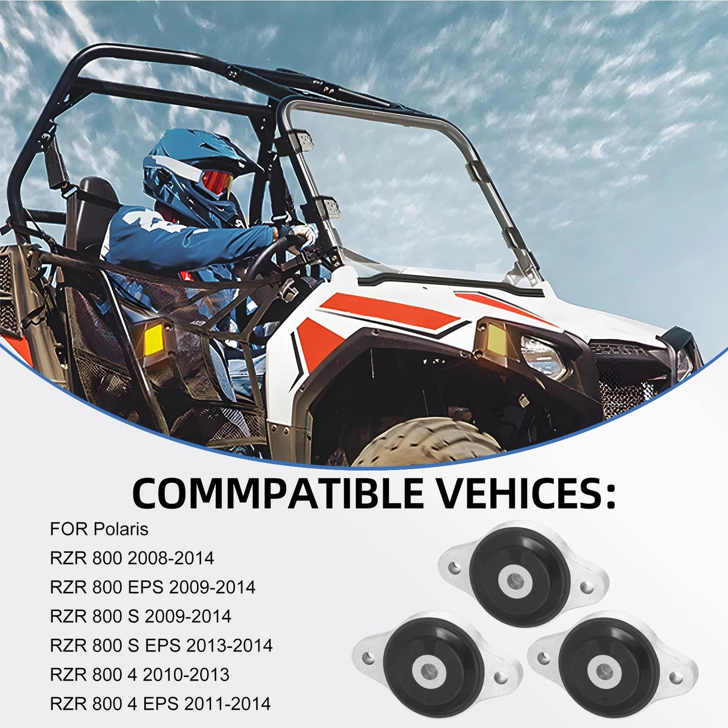 Engine Mounts 3pcs for Polaris RZR 800 EPS 2009-2014