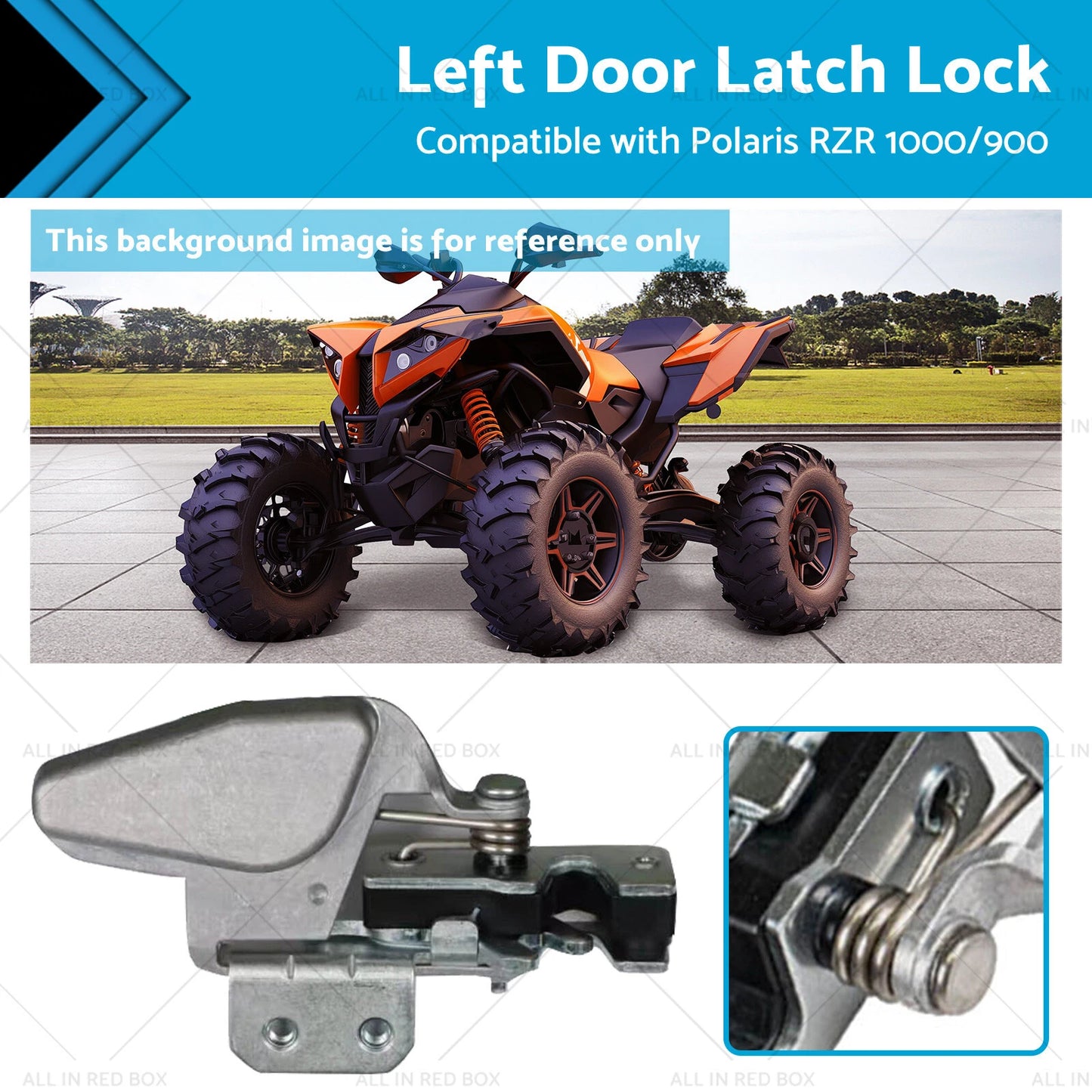 Left Door Latch Lock for 2016-2021 Polaris RZR 1000/900 & 2015-Up RZR Turbo/RS1