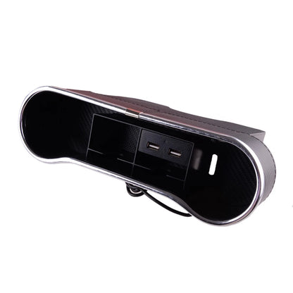 Dual USB Seat Gap Storage Box Charging Cup Holder for Universal Car