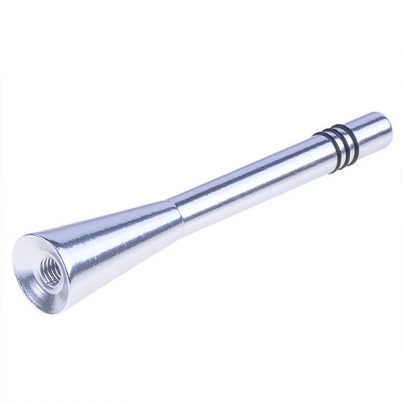 Universal Chrome 8CM Short Stubby Antenna for Car AM/FM Radio Mast