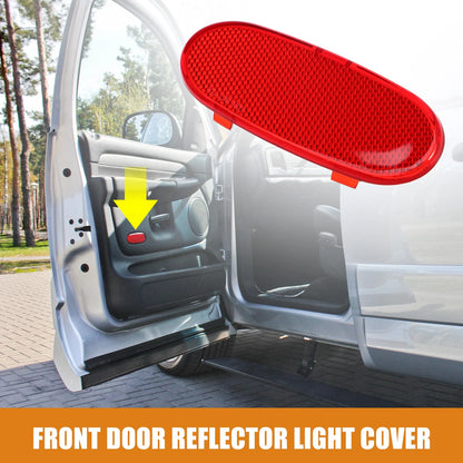 Front Door Panel Reflector Light Cover for Dodge Ram 1500 Red
