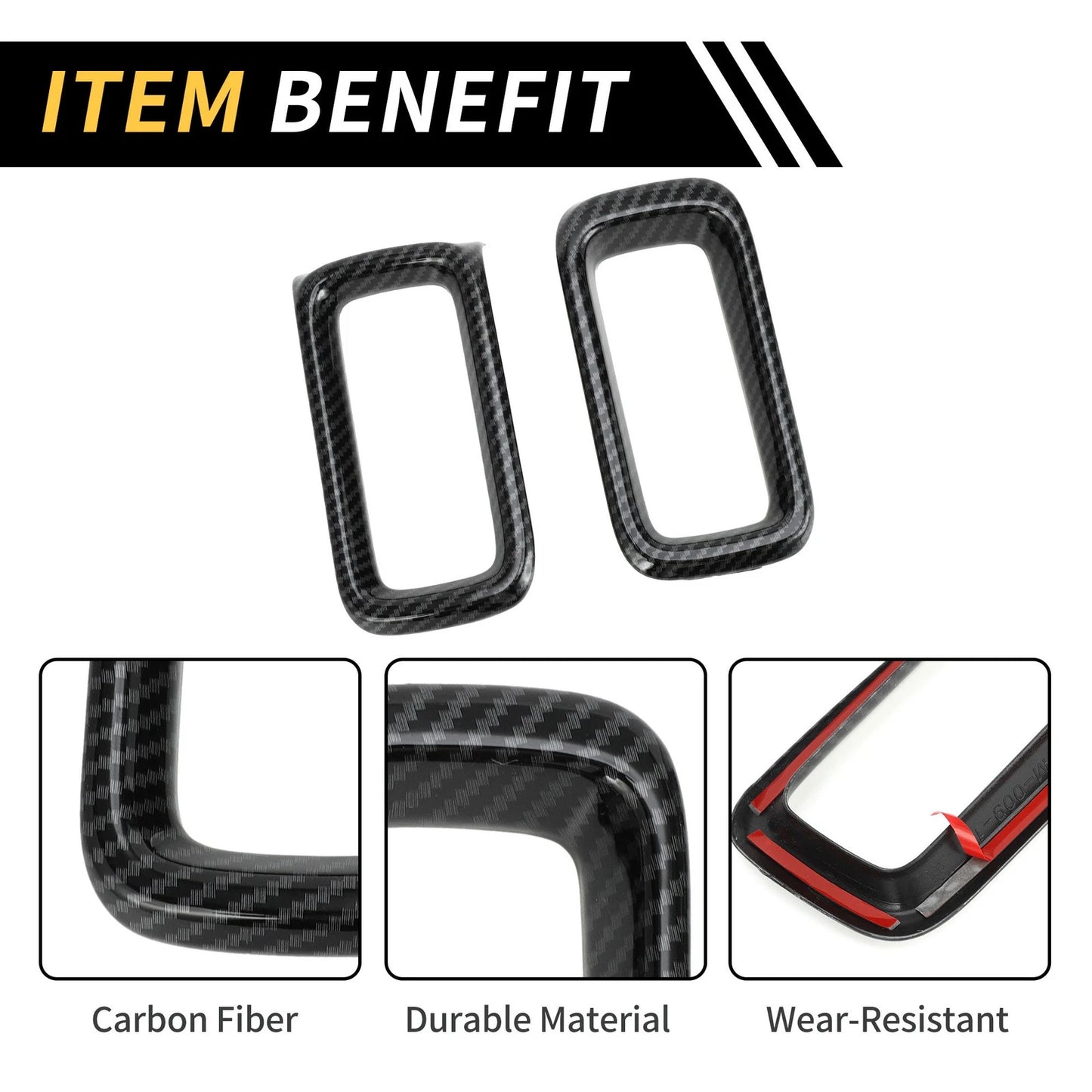 Carbon Fiber Air Vent AC Outlet Cover Trim for Ford Maverick (2022-2024)