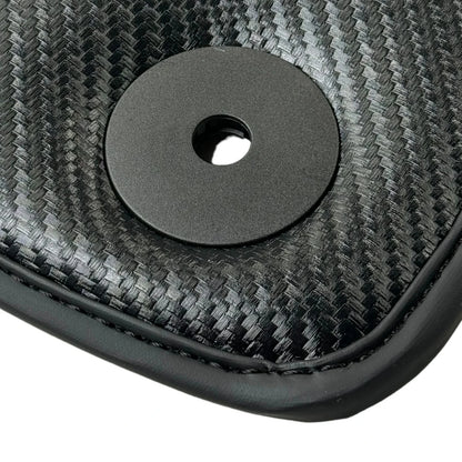 Black Floor Mats for Audi Q7 4M with Carbon (2019-2023) - 2 x Durable Covers