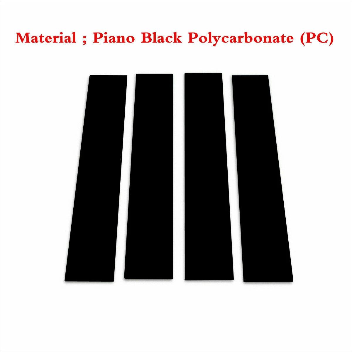 Door Trim Pillar Post Black Cover 4 x for Toyota Highlander (2008-2013)
