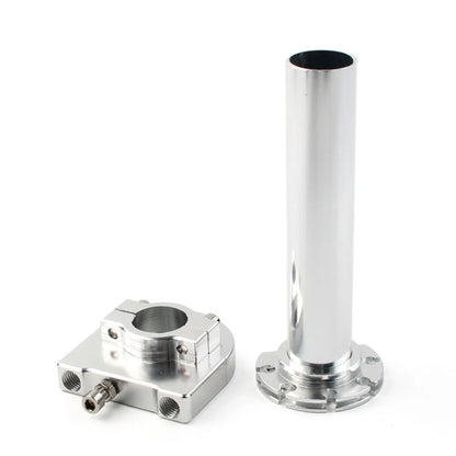 7/8" CNC Turn Twist Throttle Handle Bar Tube Silver for Universal Motorcycle