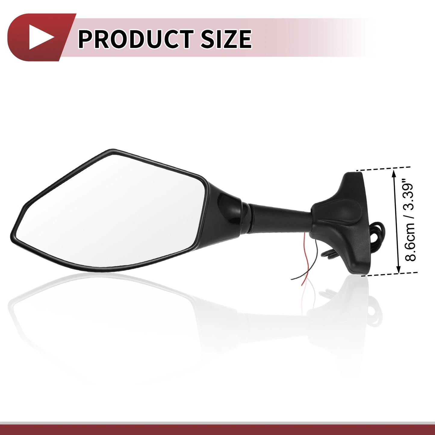 Motorcycle Rear View Mirrors  for Suzuki GSX-R600 GSX-R750 (2003-2017) Black