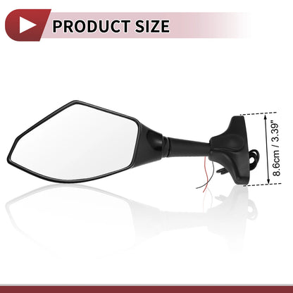 Motorcycle Rear View Mirrors  for Suzuki GSX-R600 GSX-R750 (2003-2017) Black