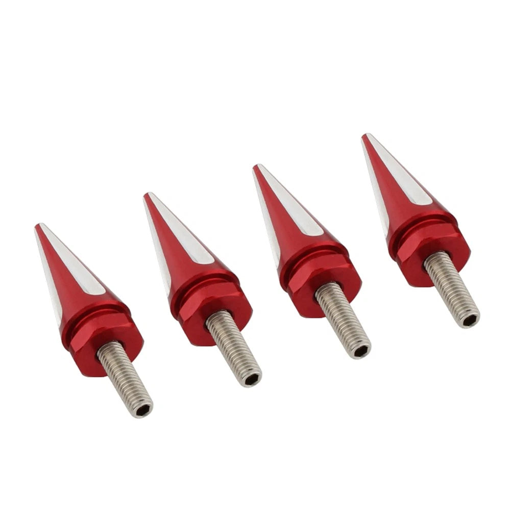 4 x Windscreen Screw Bolts Red Spike for Harley Touring Road Glide (1998-2025)