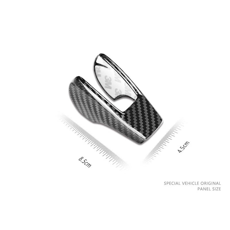Car Carbon Fiber Side Gear Shift Knob Cover Trim Fit For Subaru Forester 2013-18