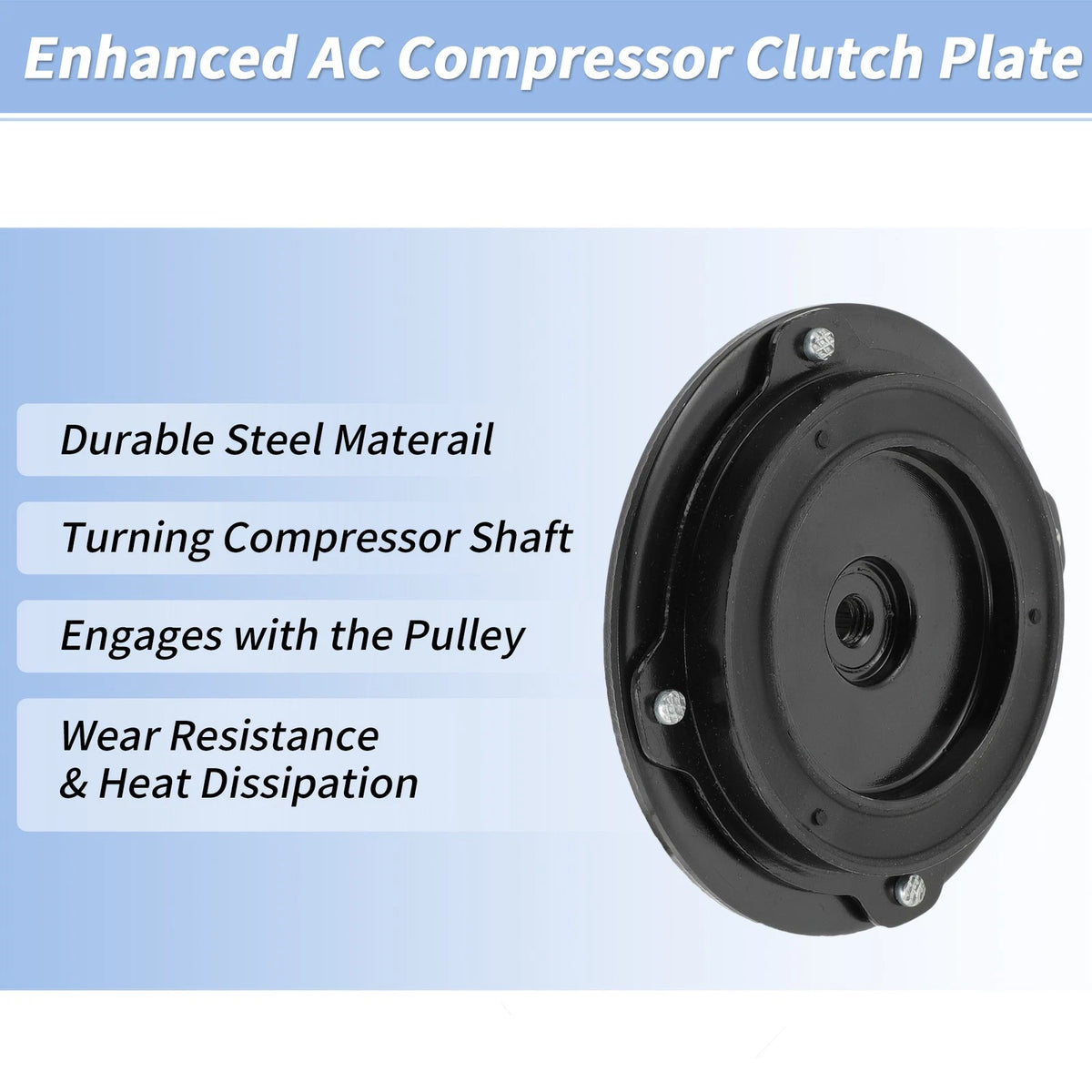A/C Compressor Clutch Hub Plate for Ford Fusion 2013-2016 1.5L 1.6L
