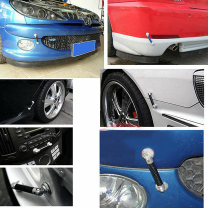 10CM Red Universal Car Front Bumper Lip Splitter Strut Tie Bar Support
