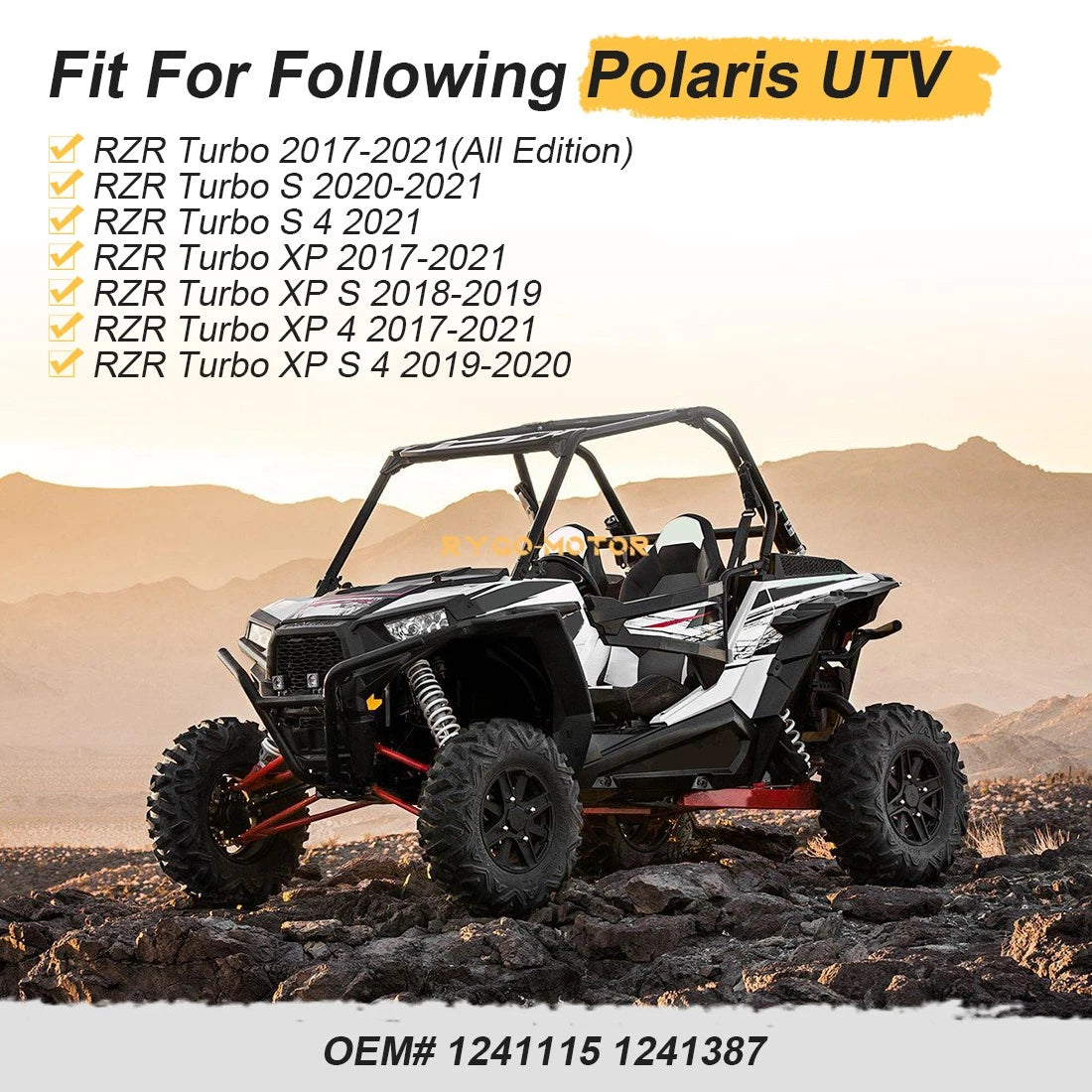 Aluminum Auxiliary Radiator for Polaris RZR XP XP4 TURBO S EPS (2017–2021)