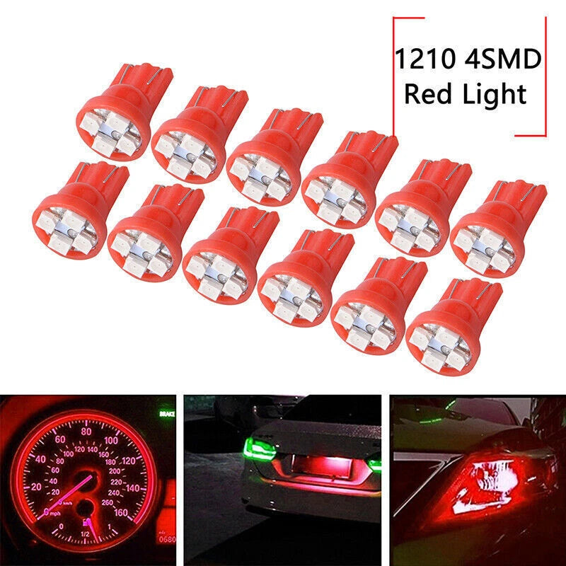 T10 Wedge 4 SMD LED Brake Light Bulbs for Various Makes & Models