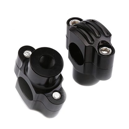 22MM Handlebar Risers Fat Bar Mount Clamp Black for Universal Motorcycle