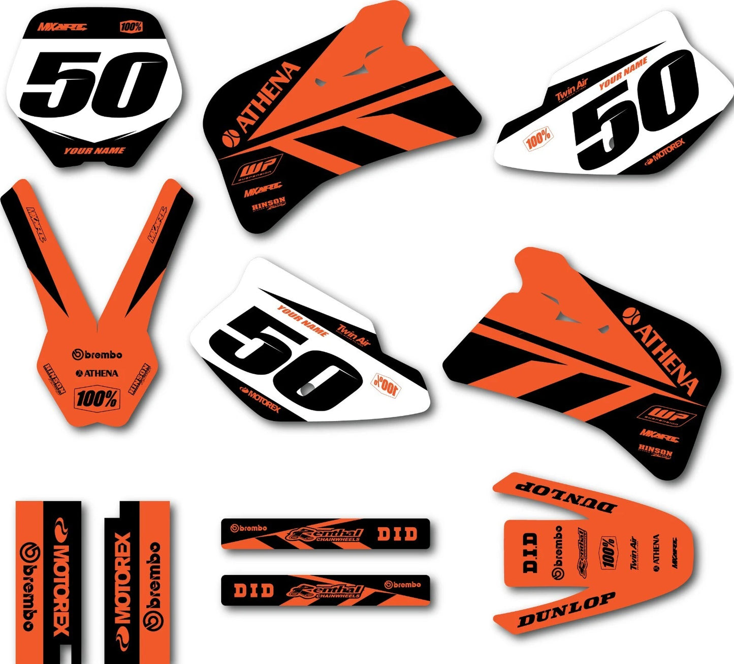 KTM 50 Custom Graphics Jinx Style Full Sticker Decals (1998-2001)