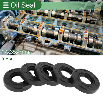 Oil Seal 17x35x7mm NBR Rubber Seal Ring, 5 Pcs for Make Model