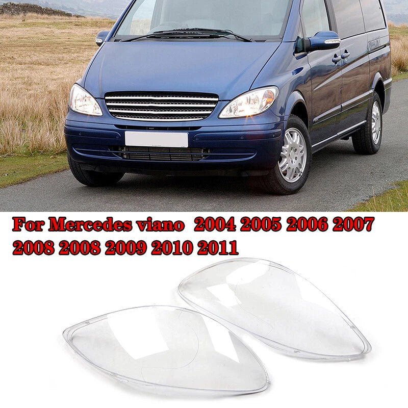 2 x Headlight Lens Covers for Mercedes-Benz W639 (2004-2010)