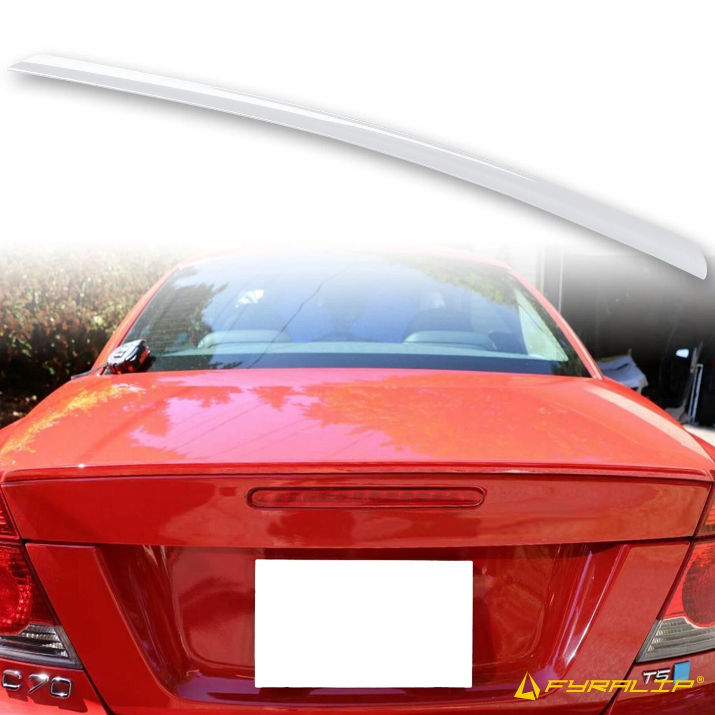 614 Ice White Boot Lip Spoiler for Volvo C70 (2006-2009)