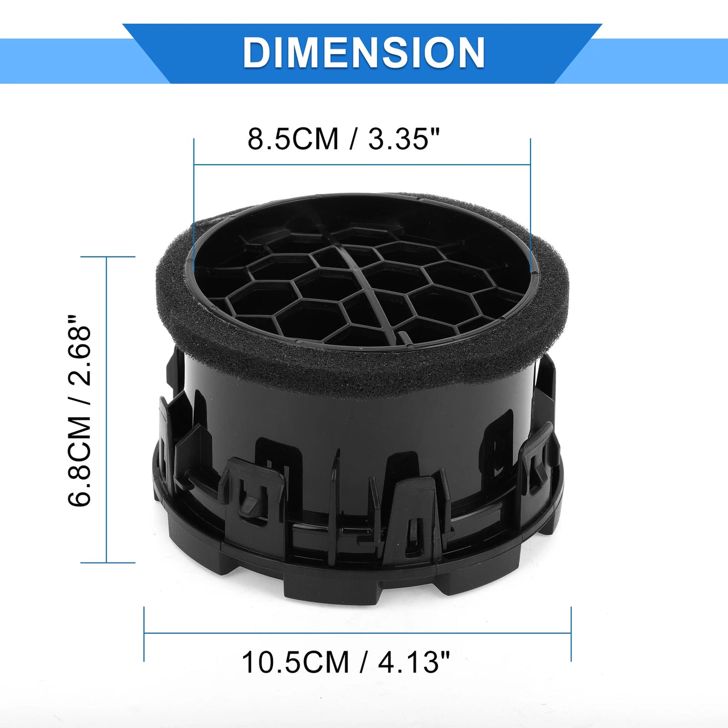 2 x Center Dash A/C Outlets for Ford F150 F250 F350 (2011-2016) Durable ABS Black