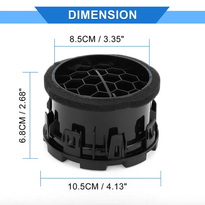 2 x Center Dash A/C Outlets for Ford F150 F250 F350 (2011-2016) Durable ABS Black