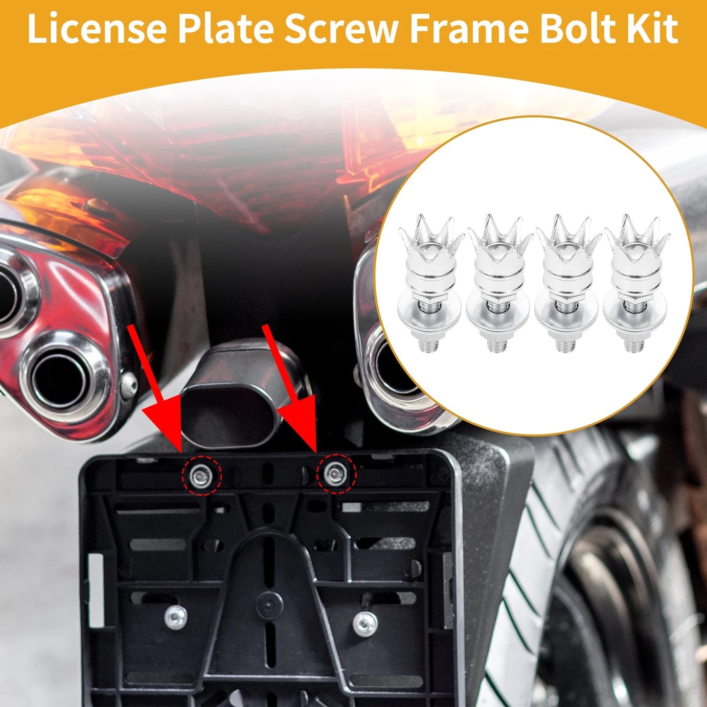 License Plate Screws Cover 40mm M6 for Universal Motorcycle