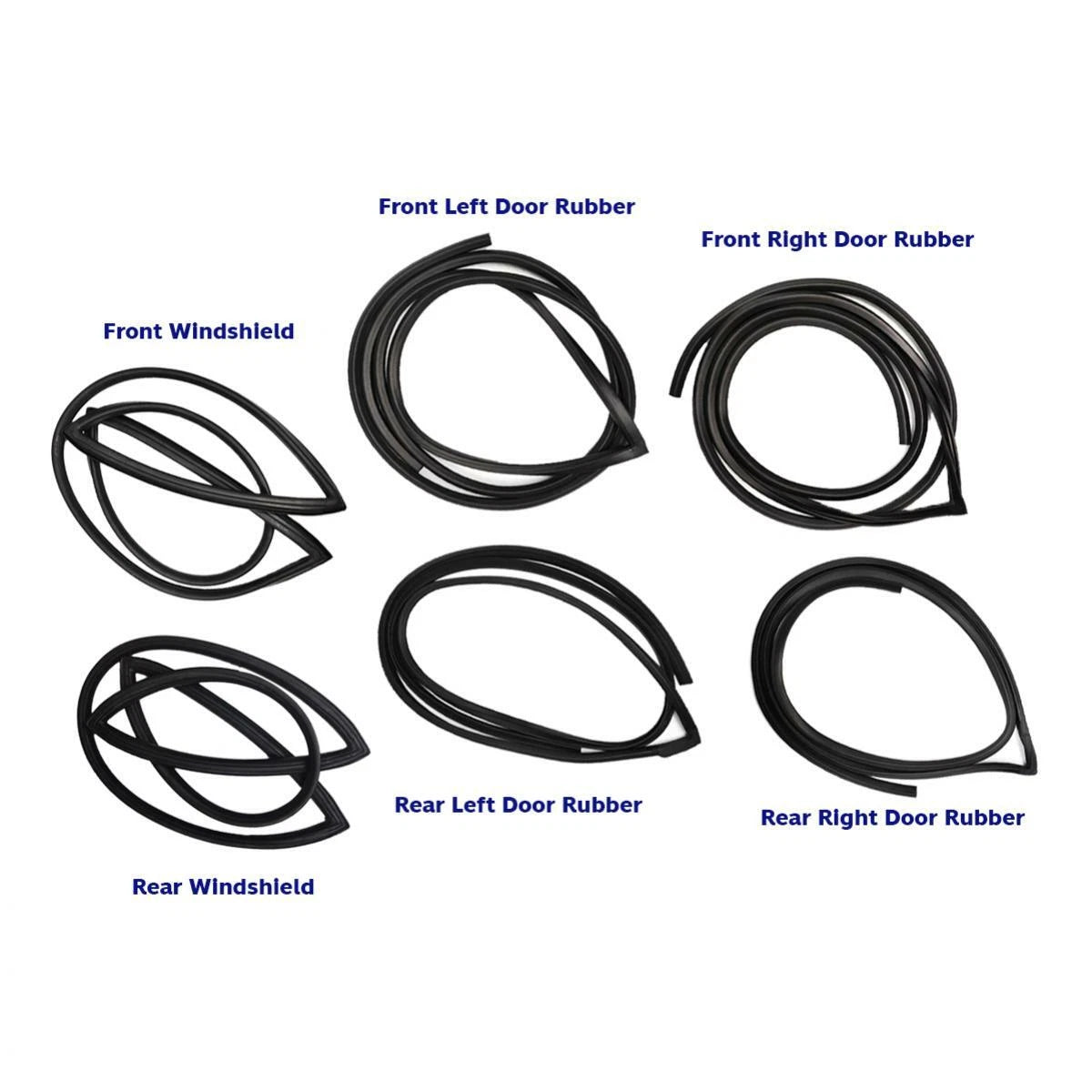 6x Weatherstrip Door Rubber Seal Windshield Fits Datsun Sunny 1200 B110 4D Sedan