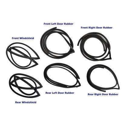 6x Weatherstrip Door Rubber Seal Windshield Fits Datsun Sunny 1200 B110 4D Sedan