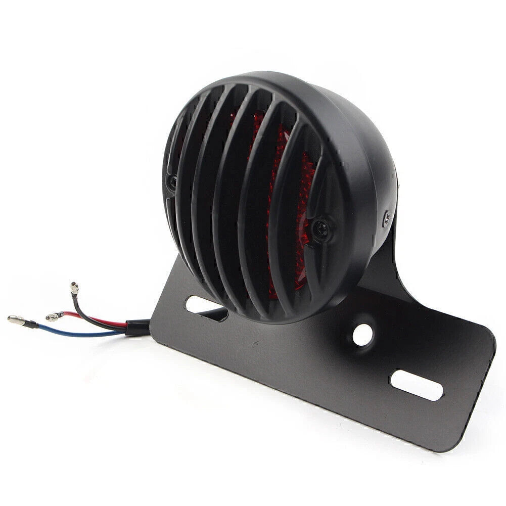 Universal Motorcycle Side Mount Tail Light License Plate Bracket for Cafe Racer