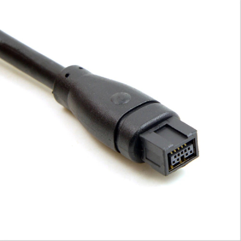 6FT Firewire 800 IEEE 1394B 9 Pin to 6 Pin Male to Male Cable - Black