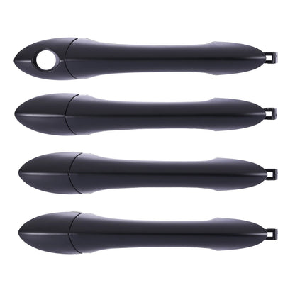 4pc Front/Rear Left & Right Outer Door Handles Blk Hyundai Sonata (2010–2014)
