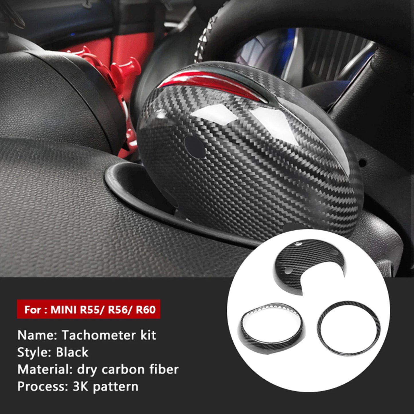 Tachometer Ring Cover Trim for MINI R55 R56 R60 (2007-2013)