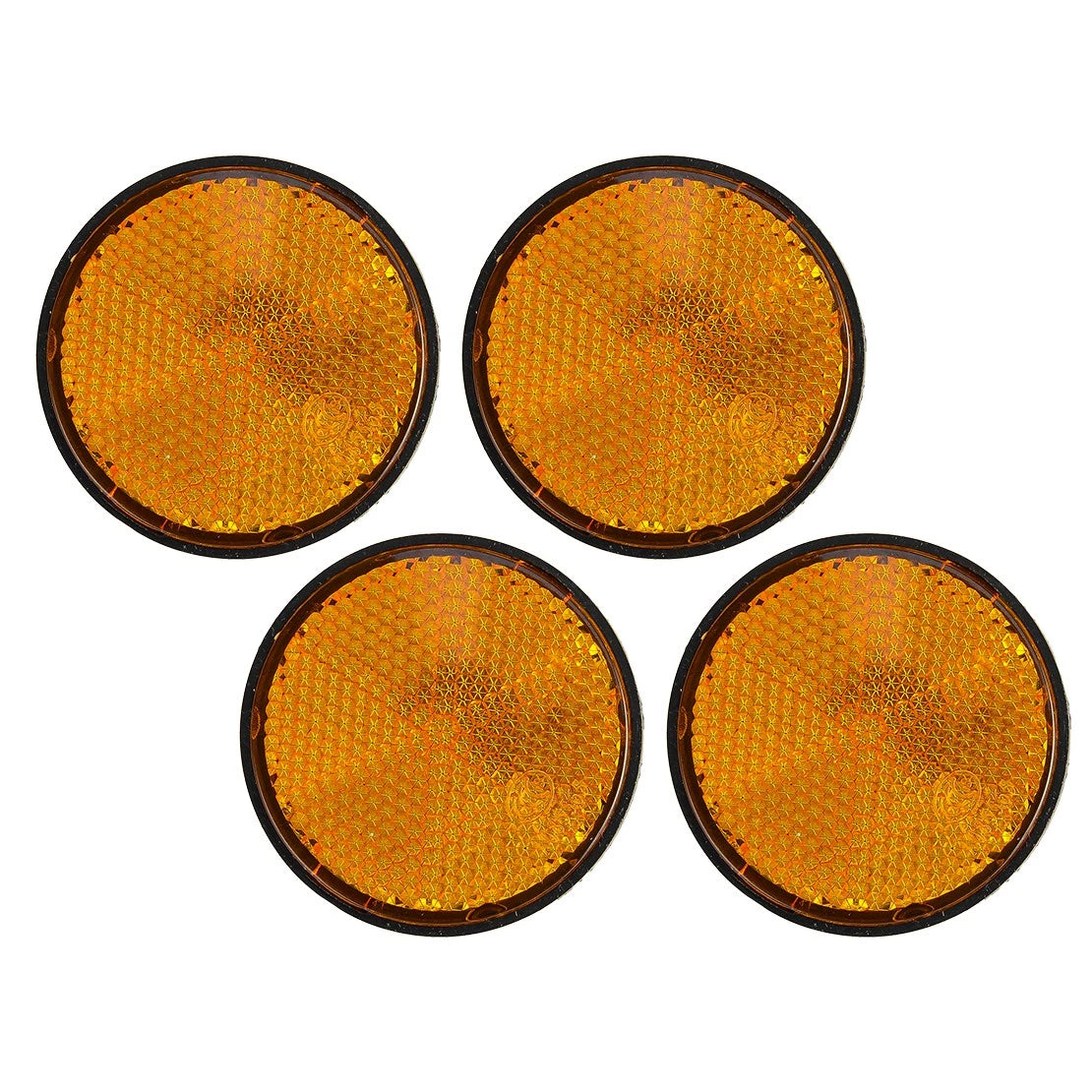4 x Yellow Front Fork Reflectors for Honda & Kawasaki Motorcycles