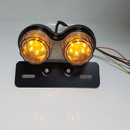 Integrated Tail Light for Motor - Dual Turn Signal Brake License Plate Lamp