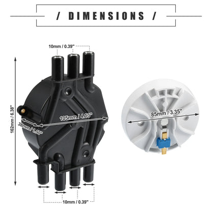 Brass Terminals Distributor Cap and Rotor Kit for Chevrolet
