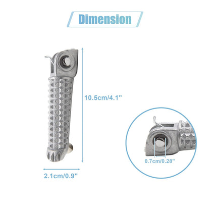 Pair 7mm Aluminium Alloy Footrest Footpeg for Motorcycle