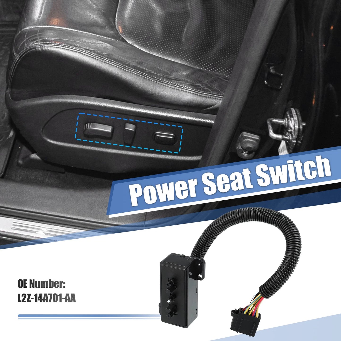 Power Seat Adjuster Switch for Ford F-150, Explorer (2002-2008)
