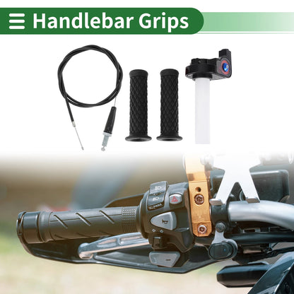 7/8" 22mm Motorcycle Hand Grips Cover Handlebar Hand Grips Black