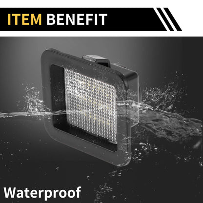 2 x License Plate Light Tag Lamps for Ford F-150 (2015-2023) Clear Lens