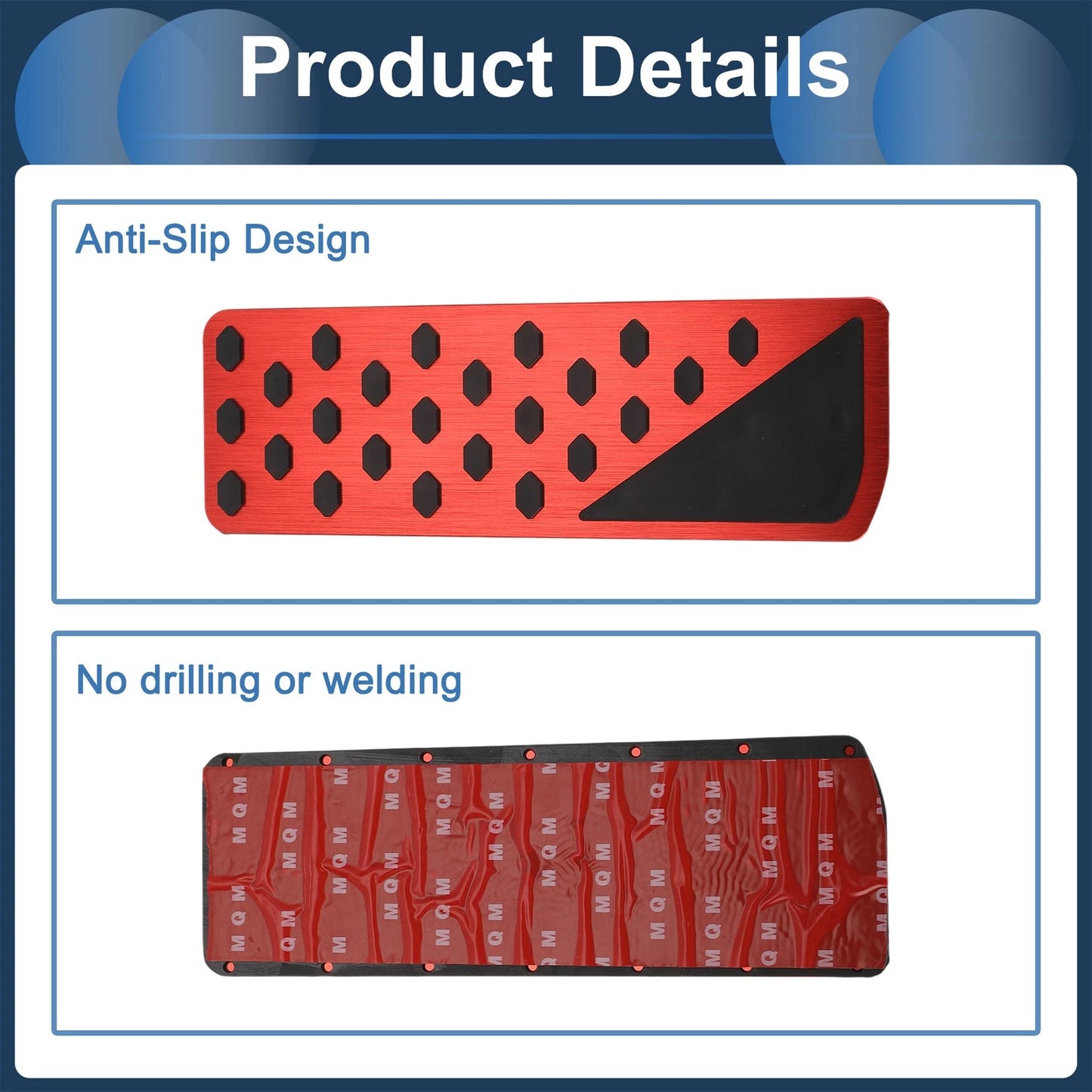 Footrest Pedal Cover for Jeep Grand Cherokee 2022-2025 Aluminum Alloy Red
