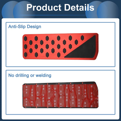 Footrest Pedal Cover for Jeep Grand Cherokee 2022-2025 Aluminum Alloy Red